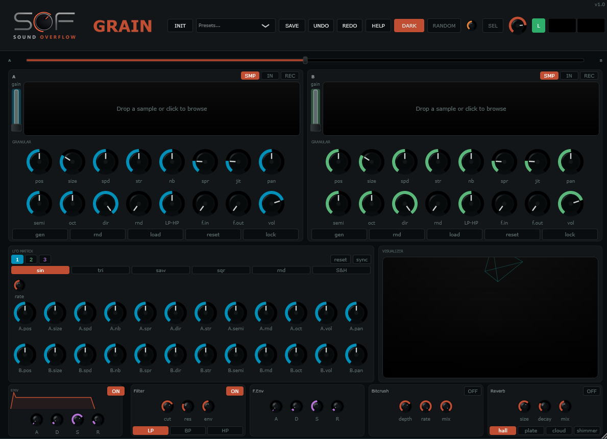 Interface du sampler granulaire GRAIN